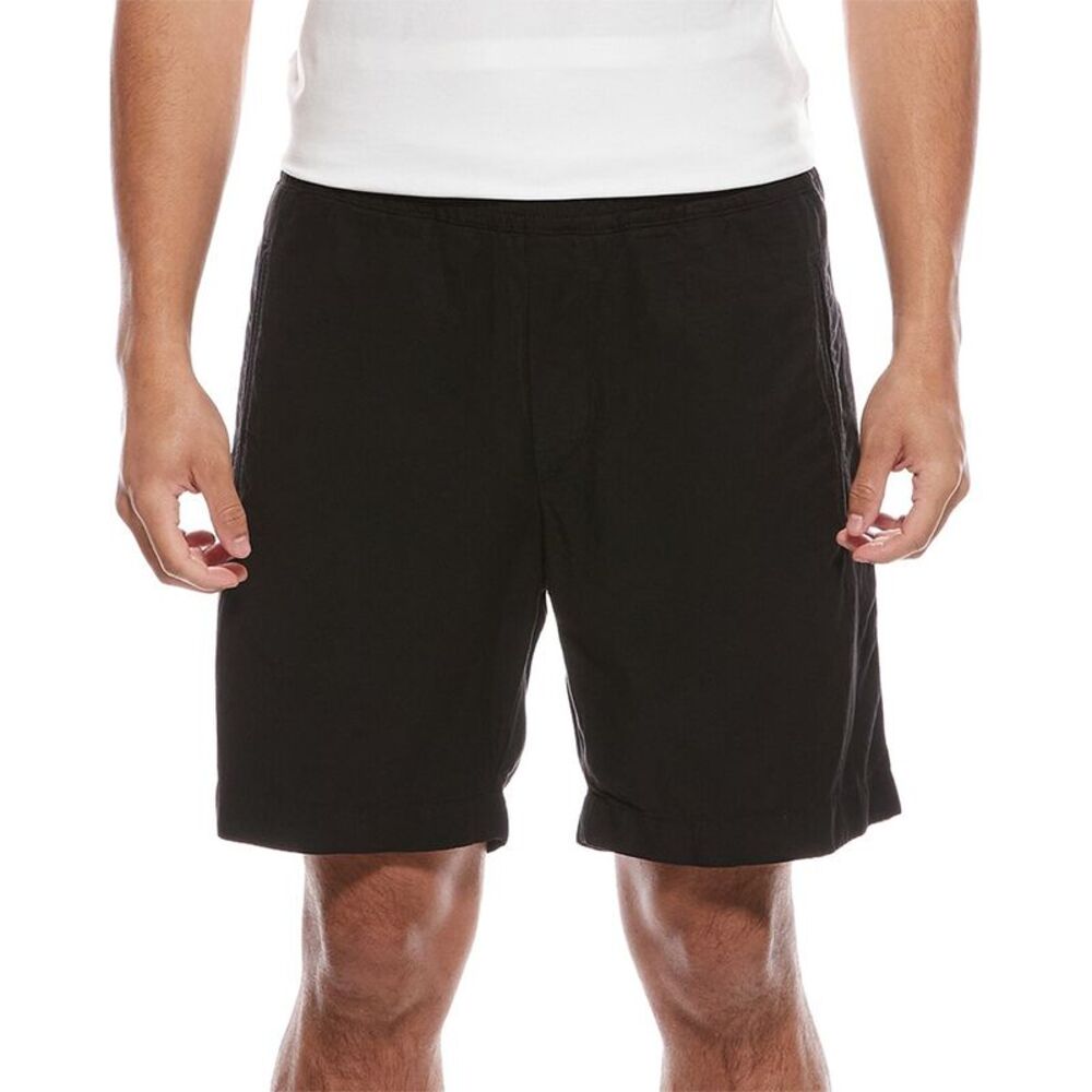 7 For All Mankind Mens  Linen-Blend Jogger Short, Black